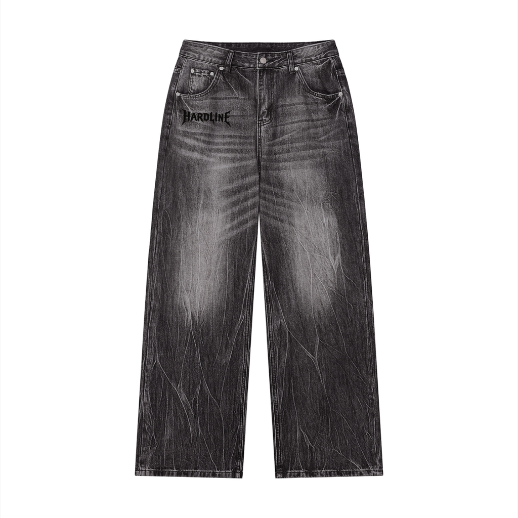 Men’s Vintage Wash Wide Leg Jeans